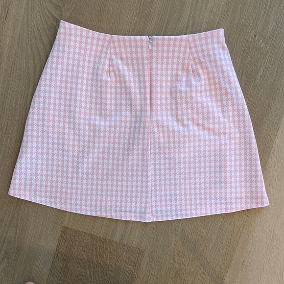 Altar'd State Pink Checkered Mini Skirt - Picture 4 of 4